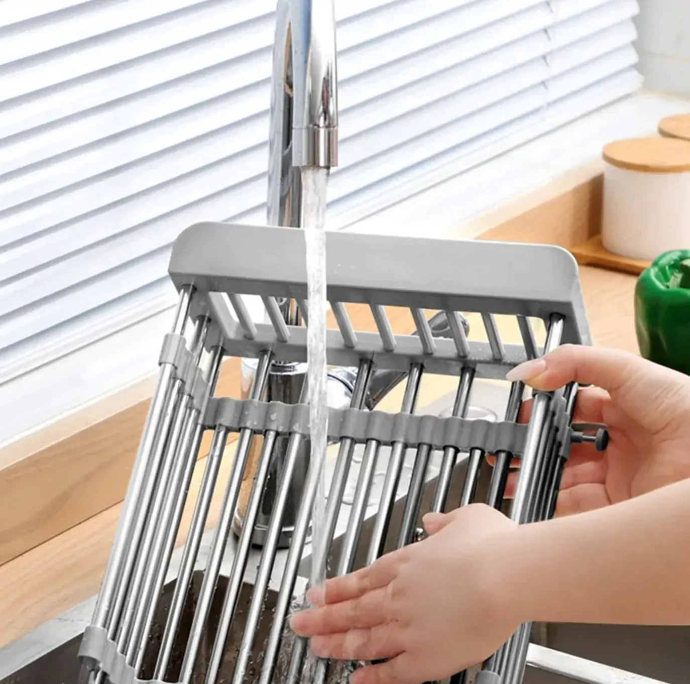 Adjustable Kitchen Sink Basket Fruit Washing Basket for Kitchen 4