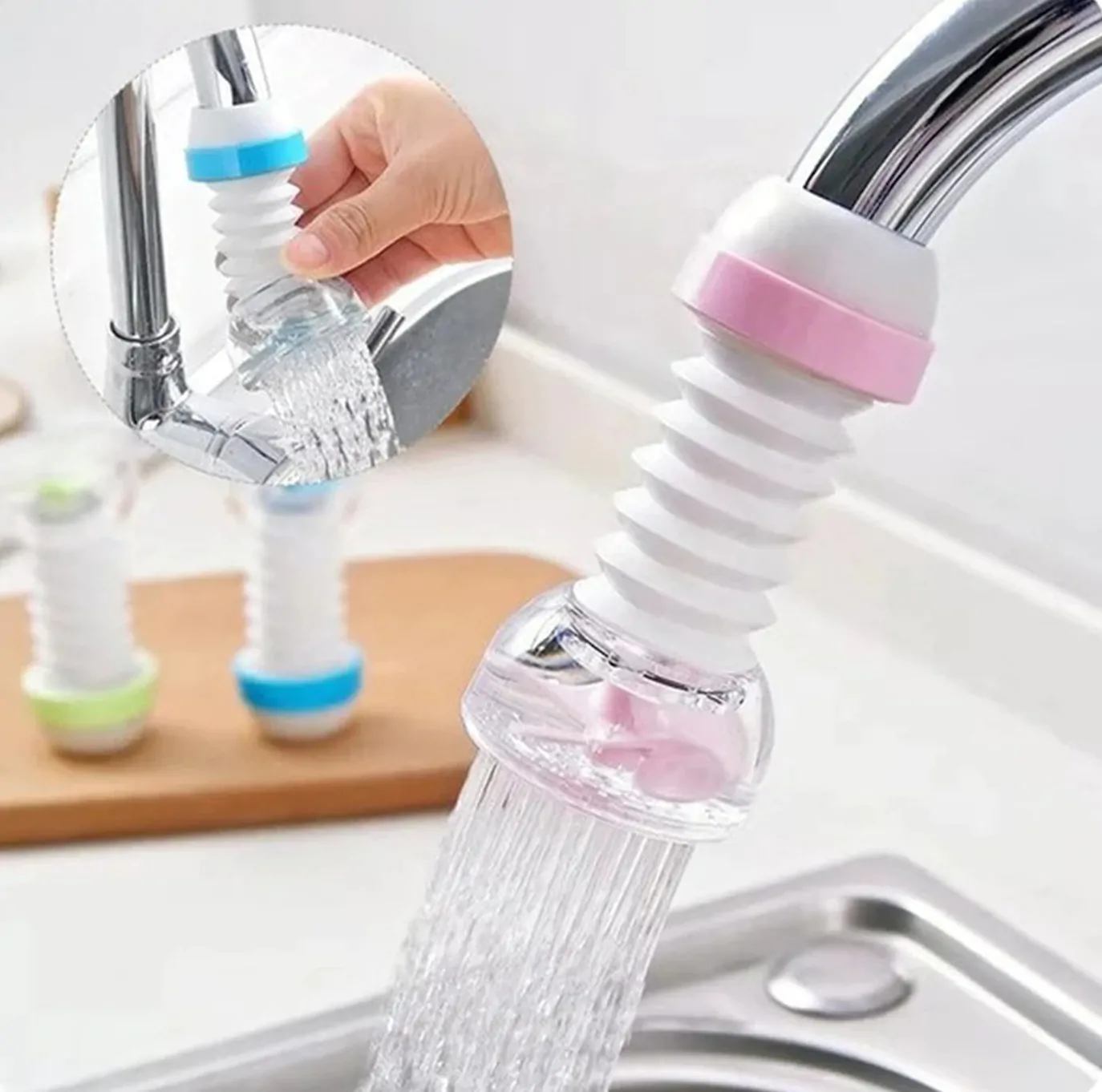 Telescopic Tap Water Filter Tools Kitchen Sprinkler Filter Faucet Extenders Kitchen Faucet Splash Extention2